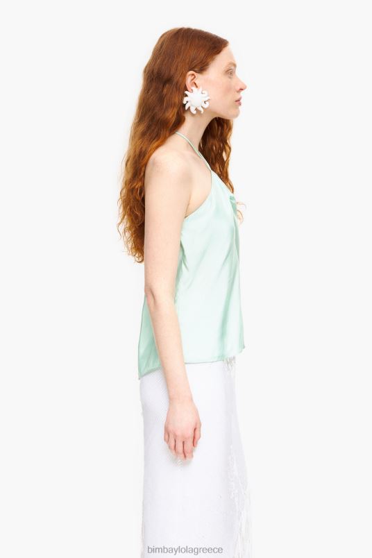 είδη ένδυσης Bimba Y Lola τριμμένη κορυφή L2L28331 πράσινο μέντας