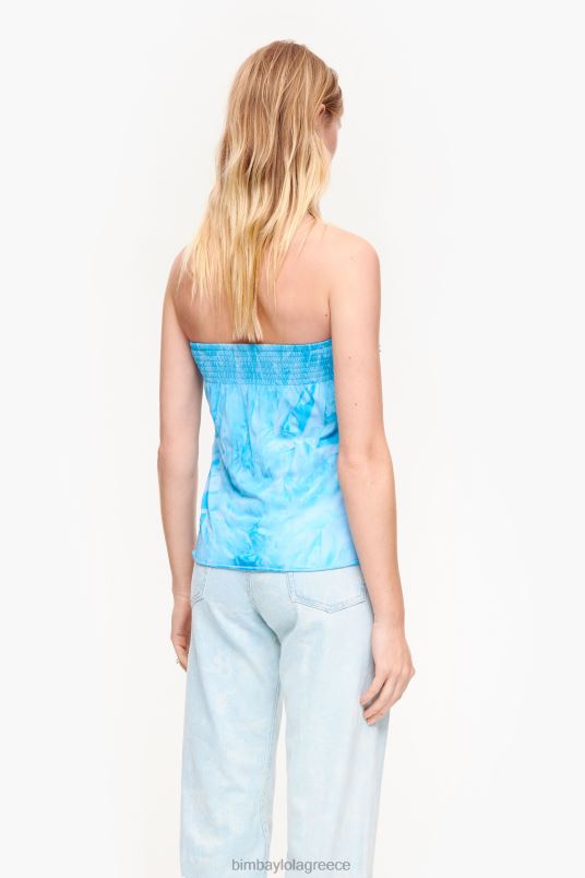 είδη ένδυσης Bimba Y Lola εντοιχισμένη μπλούζα με βολάν L2L28341 μπλε