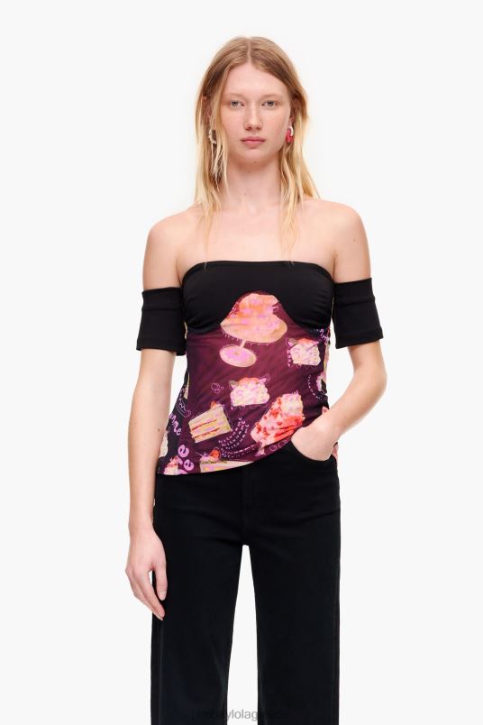 είδη ένδυσης Bimba Y Lola ψευδώνυμο φωτογραφία εκτύπωση επάνω L2L28342 μαύρος