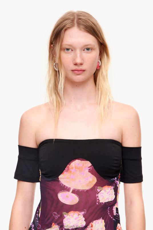 είδη ένδυσης Bimba Y Lola ψευδώνυμο φωτογραφία εκτύπωση επάνω L2L28342 μαύρος