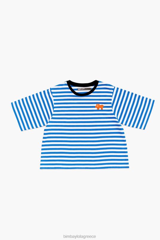 είδη ένδυσης Bimba Y Lola ριγέ μπλουζάκι σκύλου L2L28254 μπλε