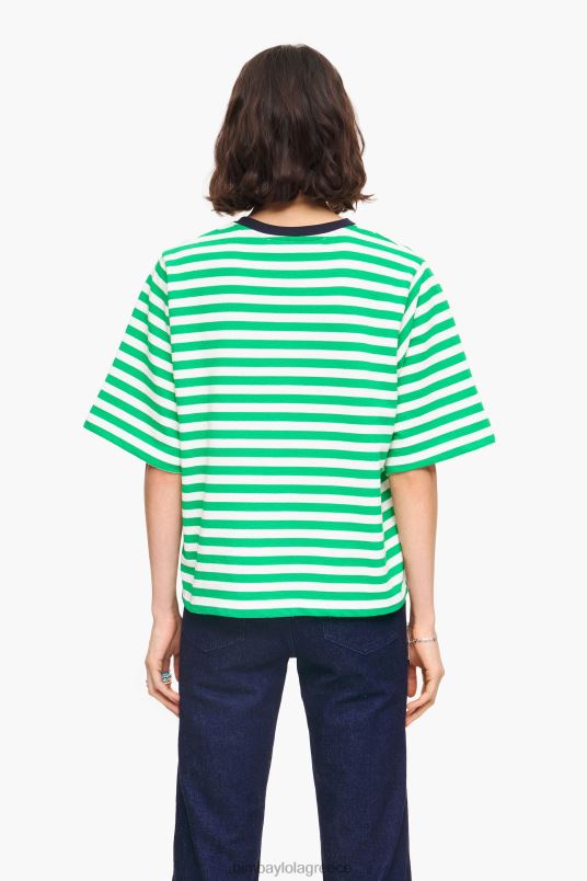 είδη ένδυσης Bimba Y Lola ριγέ μπλουζάκι σκύλου L2L28256 πράσινος