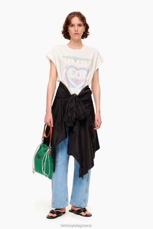 είδη ένδυσης Bimba Y Lola μπλουζάκι με λογότυπο με μολύβι L2L28260 ελεφαντόδοντο