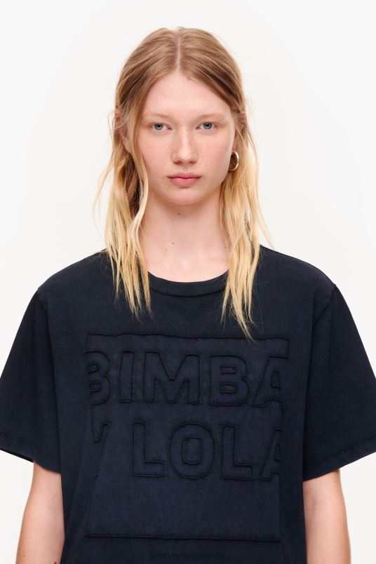 είδη ένδυσης Bimba Y Lola μπλουζάκι με λογότυπο από βαμβάκι L2L28261 μαύρος