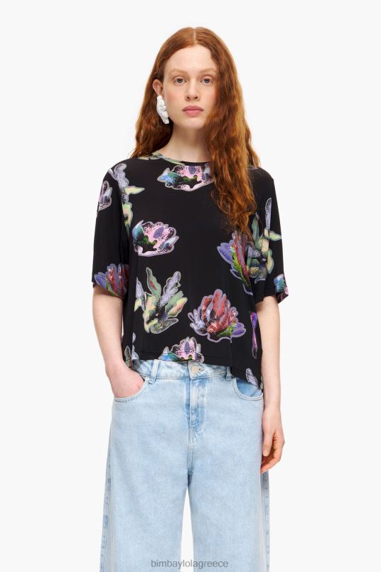 είδη ένδυσης Bimba Y Lola σκούρο κοραλί μπλουζάκι L2L28266 γκρί