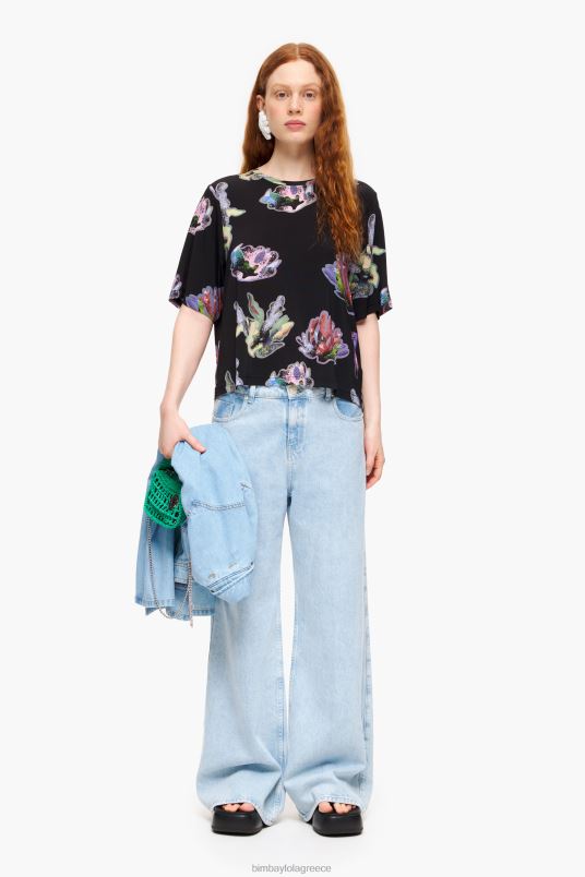 είδη ένδυσης Bimba Y Lola σκούρο κοραλί μπλουζάκι L2L28266 γκρί