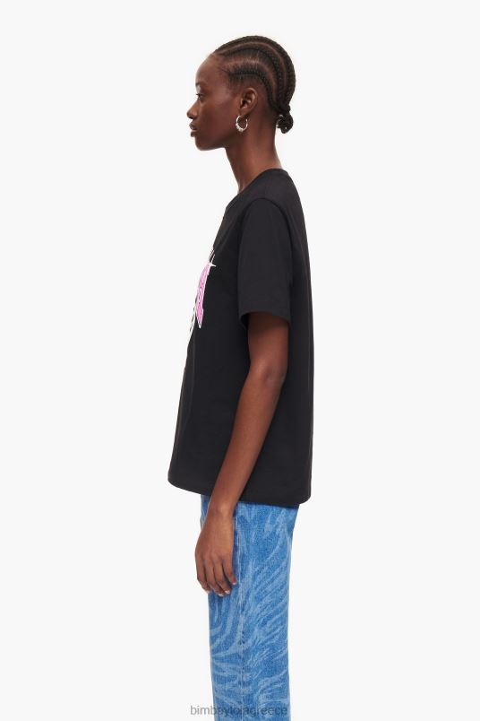 είδη ένδυσης Bimba Y Lola μπλουζάκι με λογότυπο πανεπιστημίου L2L28276 μαύρος