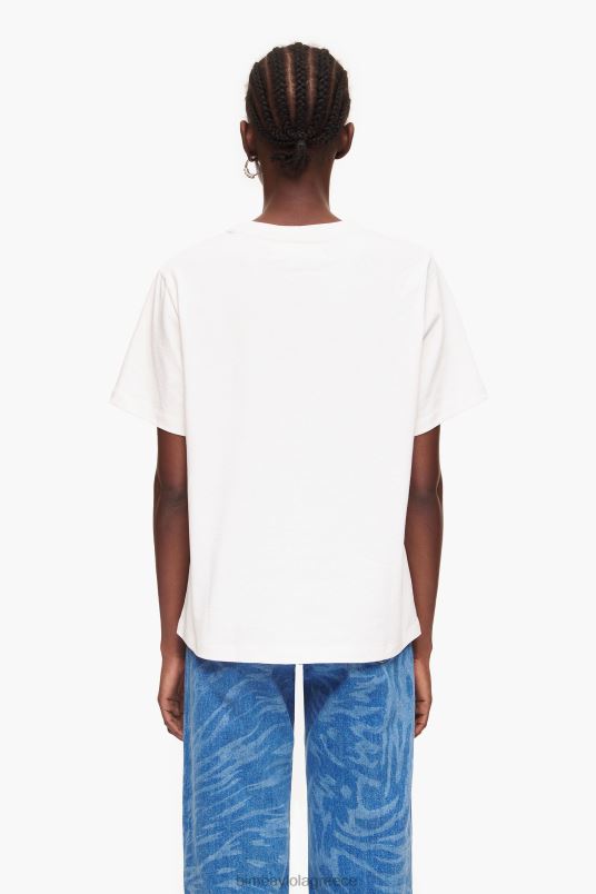 είδη ένδυσης Bimba Y Lola μπλουζάκι με λογότυπο πανεπιστημίου L2L28277 άσπρο