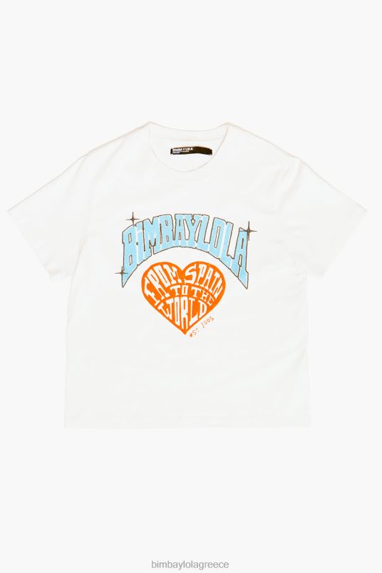 είδη ένδυσης Bimba Y Lola μπλουζάκι με λογότυπο πανεπιστημίου L2L28277 άσπρο