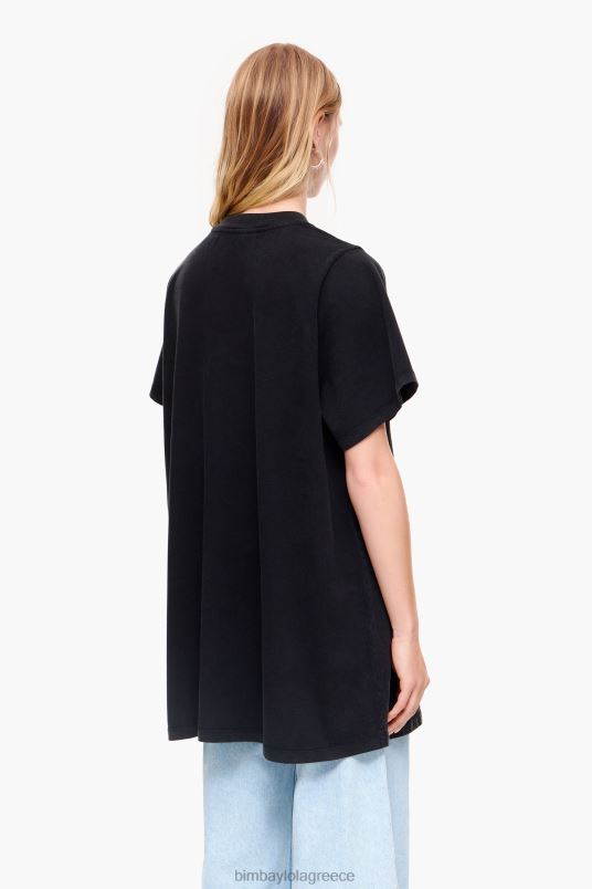 είδη ένδυσης Bimba Y Lola μπλουζάκι με λογότυπο L2L28281 μαύρος