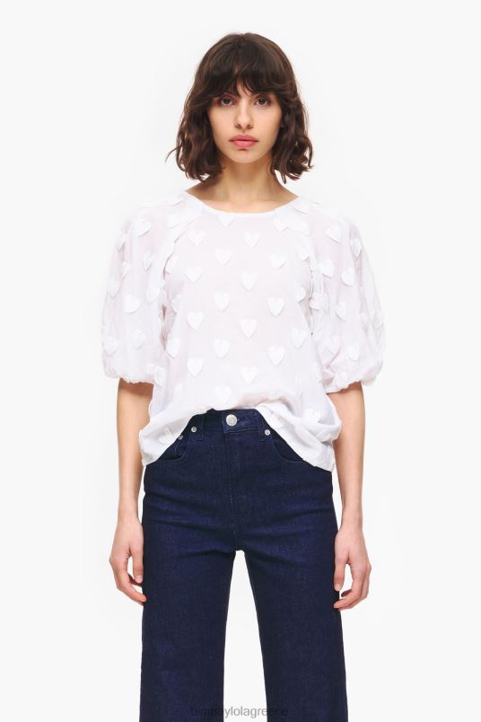 είδη ένδυσης Bimba Y Lola μπλουζάκι από διπλό ύφασμα L2L28285 άσπρο