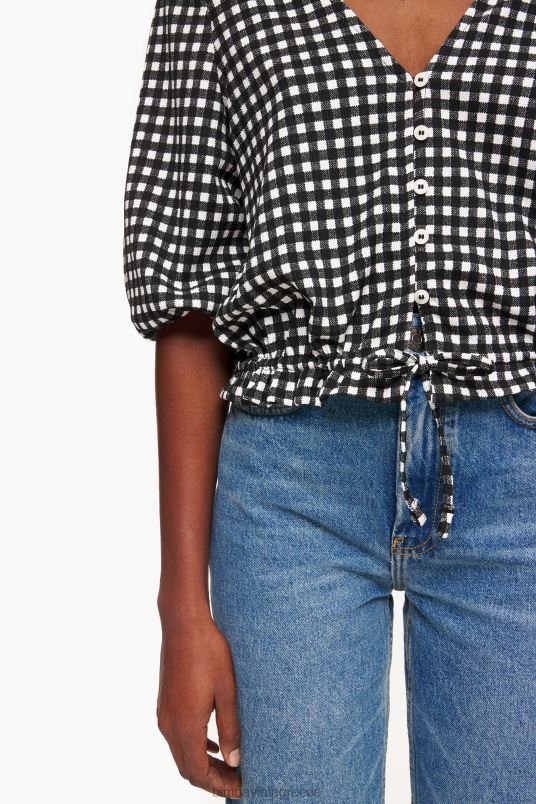 είδη ένδυσης Bimba Y Lola καρό μπλουζάκι L2L28290 μαύρος