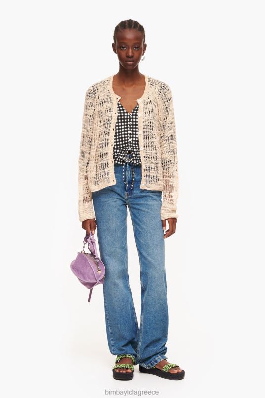 είδη ένδυσης Bimba Y Lola καρό μπλουζάκι L2L28290 μαύρος