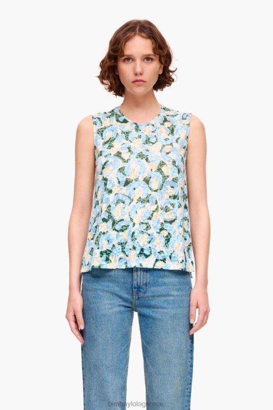 είδη ένδυσης Bimba Y Lola ελαφρύ μπλουζάκι με πινέλο ζώων L2L28292 μπλε