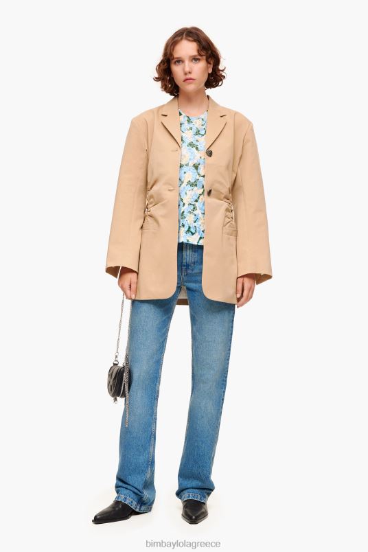 είδη ένδυσης Bimba Y Lola ελαφρύ μπλουζάκι με πινέλο ζώων L2L28292 μπλε