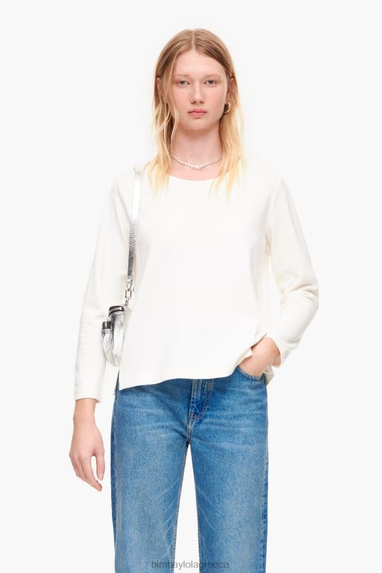 είδη ένδυσης Bimba Y Lola πλεκτό μπλουζάκι L2L28300 άσπρο