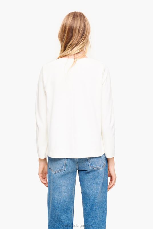 είδη ένδυσης Bimba Y Lola πλεκτό μπλουζάκι L2L28300 άσπρο