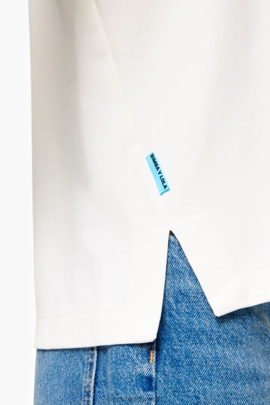 είδη ένδυσης Bimba Y Lola πλεκτό μπλουζάκι L2L28300 άσπρο