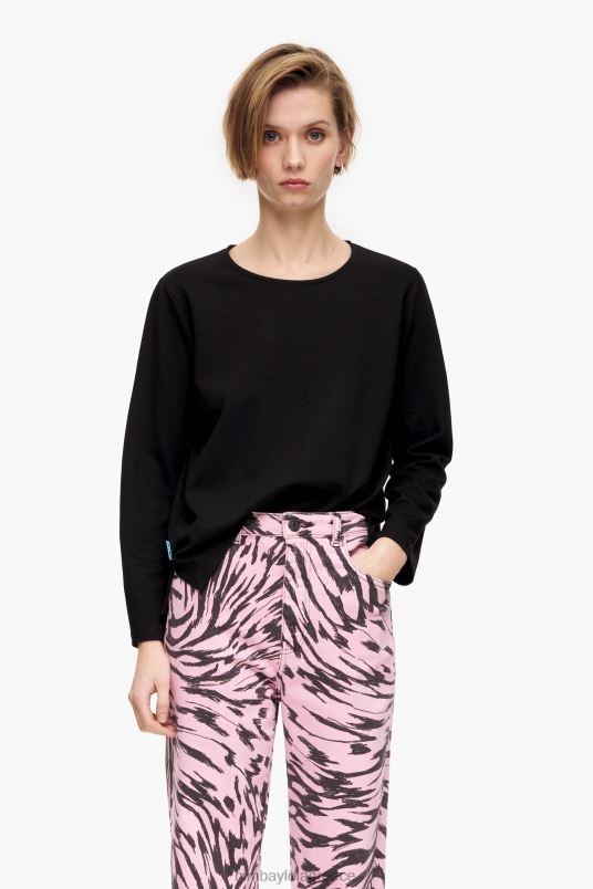 είδη ένδυσης Bimba Y Lola πλεκτό μπλουζάκι L2L28301 μαύρος