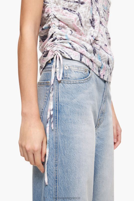 είδη ένδυσης Bimba Y Lola Βαμβακερό μπλουζάκι με στάμπα με φτερά πεταλούδας L2L28303 άσπρο