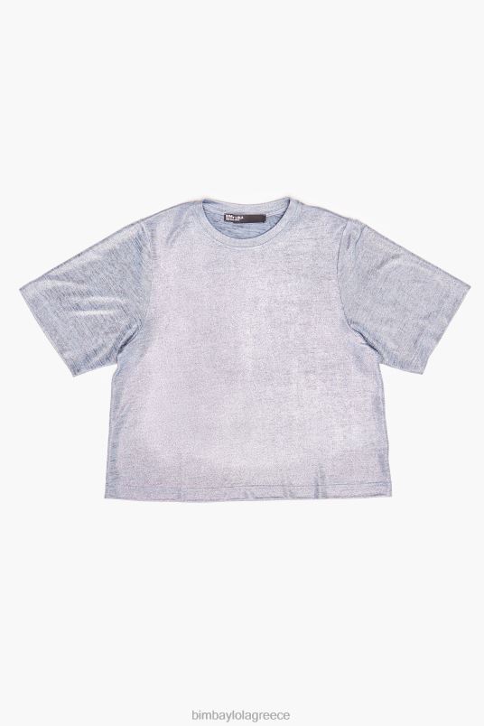 είδη ένδυσης Bimba Y Lola αλουμινόχαρτο μπλουζάκι L2L28306 ρευστό μπλε