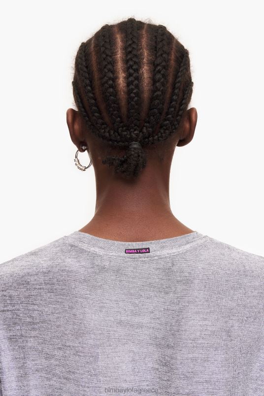 είδη ένδυσης Bimba Y Lola αλουμινόχαρτο μπλουζάκι L2L28307 ρευστό γκρι