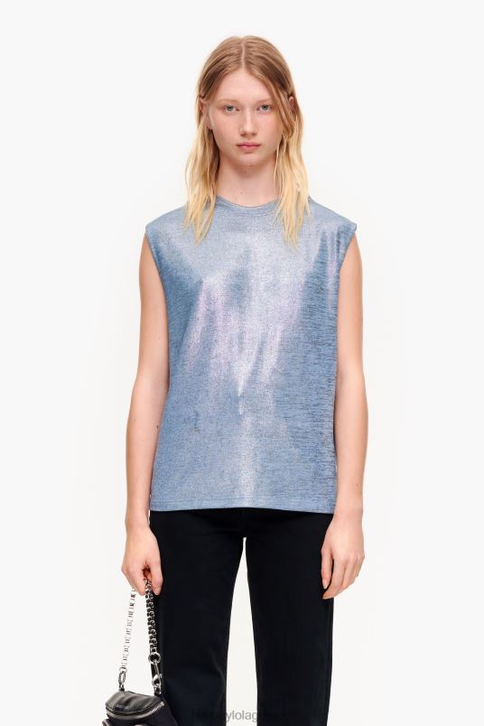 είδη ένδυσης Bimba Y Lola κοντό ρευστό μπλουζάκι L2L28309 μπλε