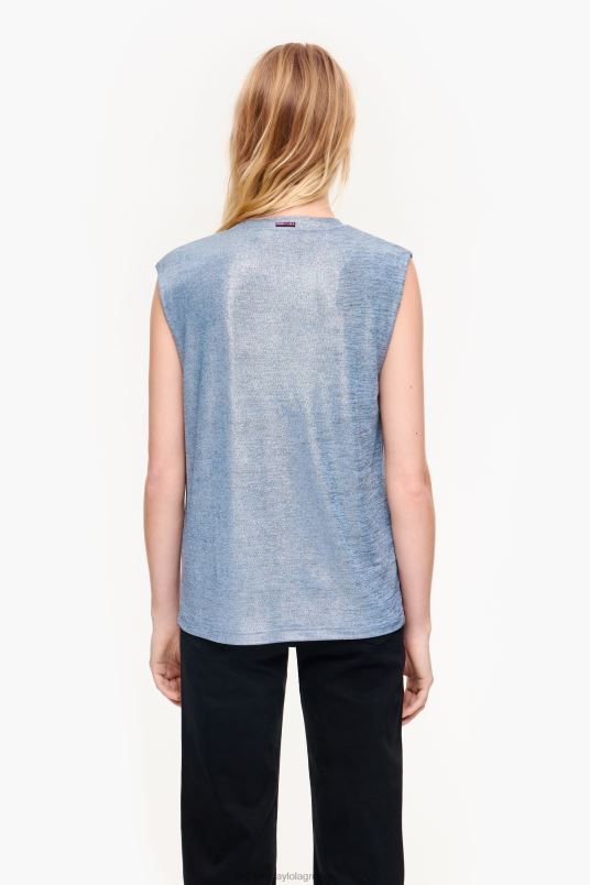 είδη ένδυσης Bimba Y Lola κοντό ρευστό μπλουζάκι L2L28309 μπλε