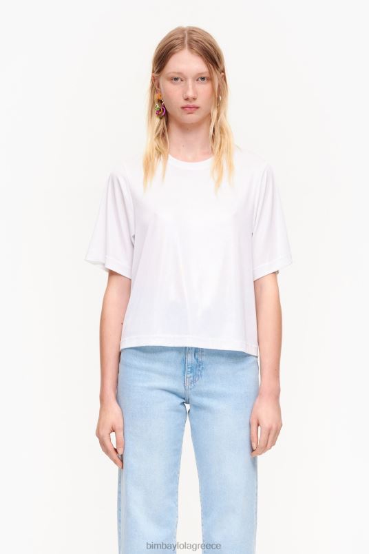 είδη ένδυσης Bimba Y Lola κοντό ρευστό μπλουζάκι L2L28310 άσπρο
