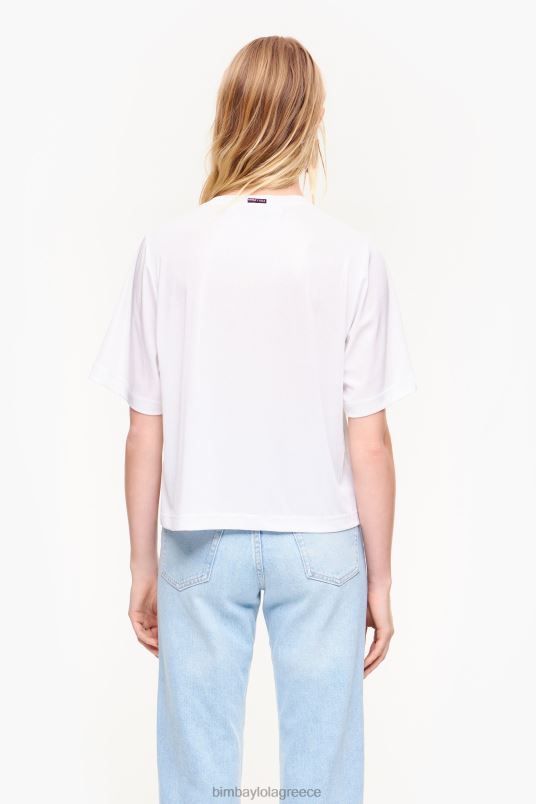 είδη ένδυσης Bimba Y Lola κοντό ρευστό μπλουζάκι L2L28310 άσπρο