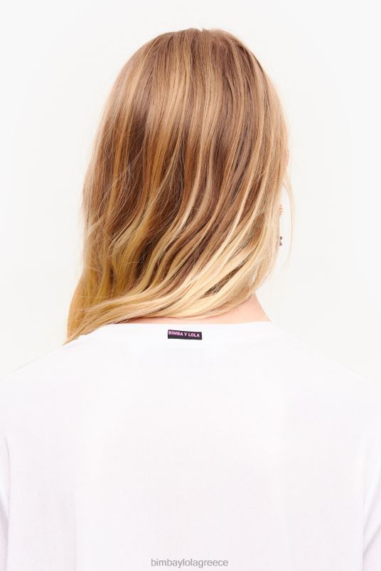 είδη ένδυσης Bimba Y Lola κοντό ρευστό μπλουζάκι L2L28310 άσπρο