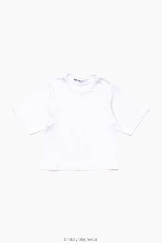 είδη ένδυσης Bimba Y Lola κοντό ρευστό μπλουζάκι L2L28310 άσπρο