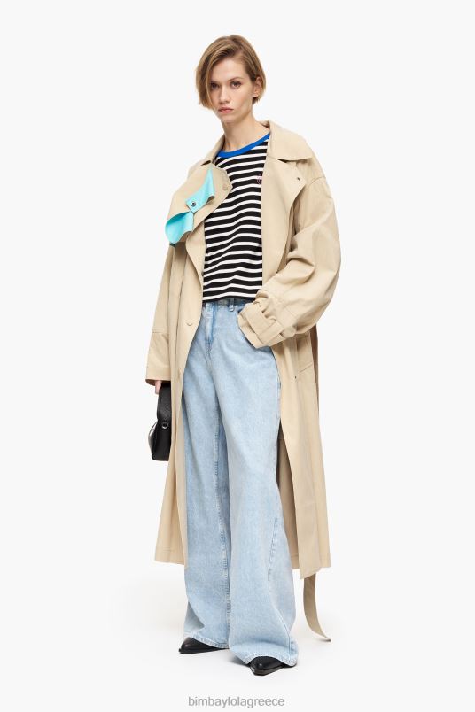 είδη ένδυσης Bimba Y Lola ριγέ βαμβακερό μπλουζάκι L2L28317 μαύρος