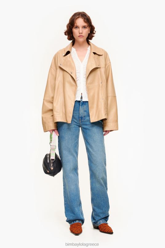 είδη ένδυσης Bimba Y Lola T-shirt με υφή με κουμπιά L2L28287 ελεφαντόδοντο