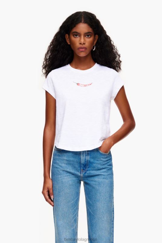 είδη ένδυσης Bimba Y Lola μπλουζάκι guindilla L2L28246 άσπρο