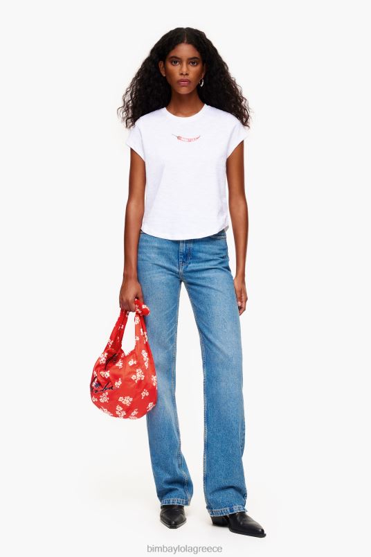 είδη ένδυσης Bimba Y Lola μπλουζάκι guindilla L2L28246 άσπρο