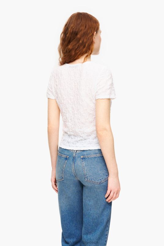 είδη ένδυσης Bimba Y Lola ανάγλυφο t-shirt L2L28267 ελεφαντόδοντο