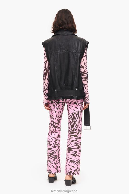 είδη ένδυσης Bimba Y Lola δερμάτινο ποδηλατικό γιλέκο L2L28477 μαύρος