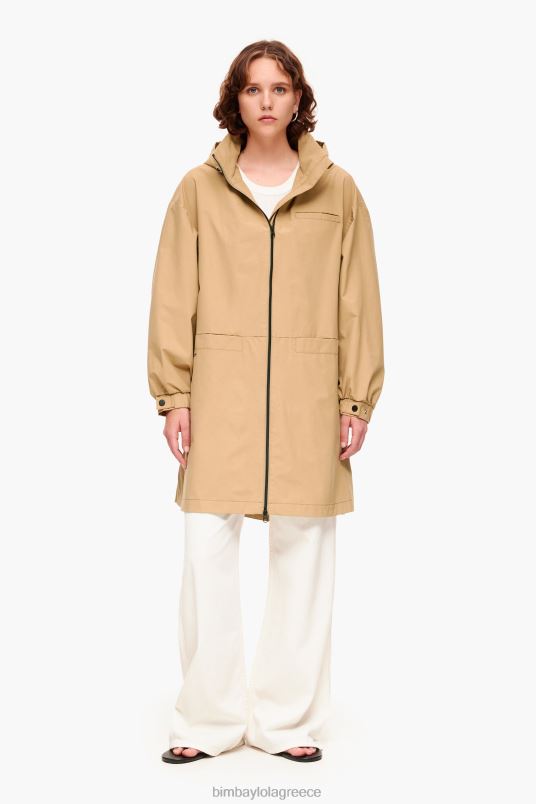 είδη ένδυσης Bimba Y Lola α-γραμμή τάφρο L2L28483 καμήλα