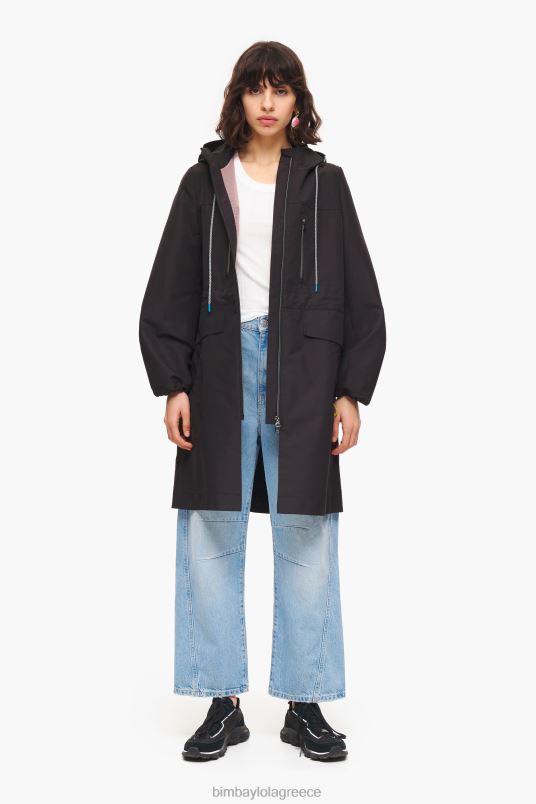 είδη ένδυσης Bimba Y Lola α-γραμμή τάφρο L2L28484 μαύρος