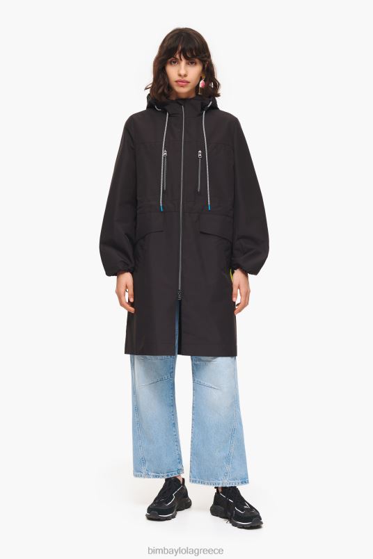 είδη ένδυσης Bimba Y Lola α-γραμμή τάφρο L2L28484 μαύρος