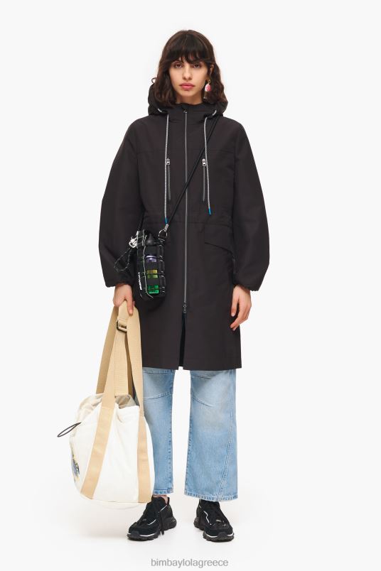 είδη ένδυσης Bimba Y Lola α-γραμμή τάφρο L2L28484 μαύρος