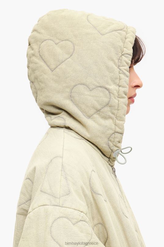 είδη ένδυσης Bimba Y Lola καρδιές καπιτονέ σακάκι L2L28488 πράσινος