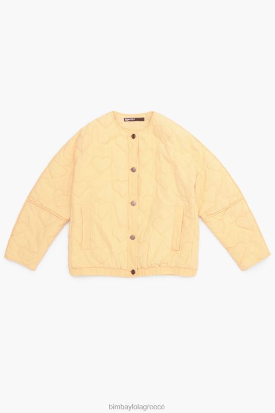 είδη ένδυσης Bimba Y Lola καρδιές καπιτονέ σακάκι L2L28489 ροδάκινο