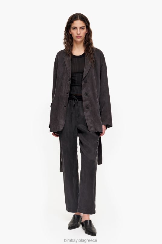 είδη ένδυσης Bimba Y Lola υπερμεγέθη μπλέιζερ L2L28491 πλυμένο μαύρο