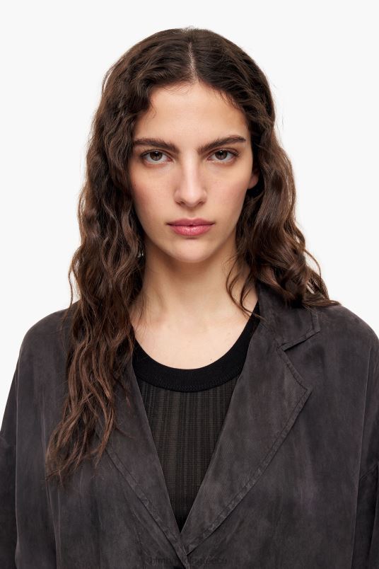 είδη ένδυσης Bimba Y Lola υπερμεγέθη μπλέιζερ L2L28491 πλυμένο μαύρο