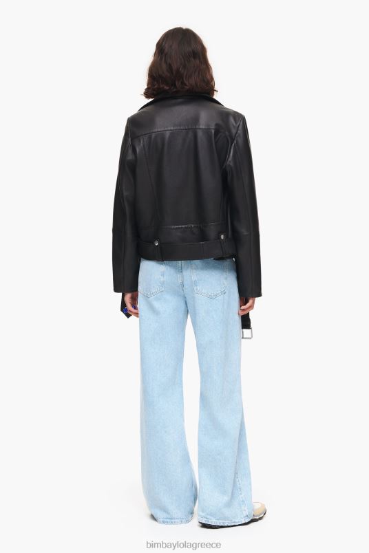 είδη ένδυσης Bimba Y Lola δερμάτινο biker jacket L2L28474 μαύρος