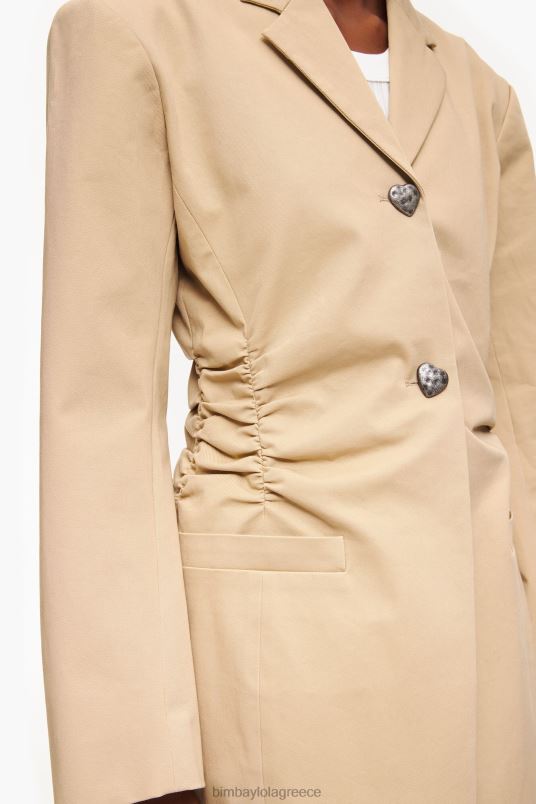 είδη ένδυσης Bimba Y Lola βαμβακερό blazer L2L28468 καμήλα