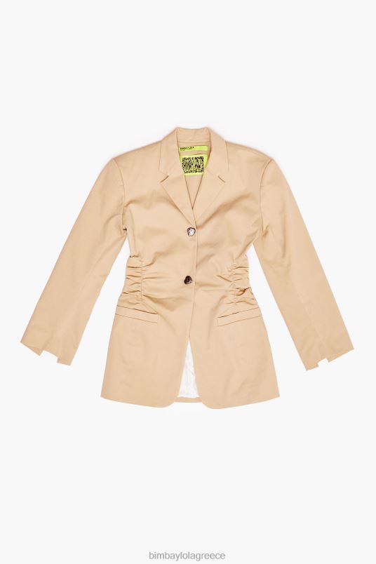 είδη ένδυσης Bimba Y Lola βαμβακερό blazer L2L28468 καμήλα