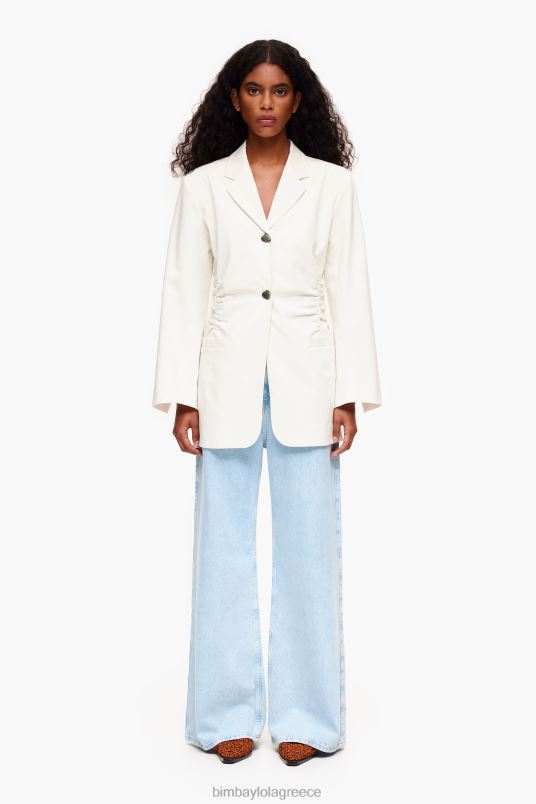 είδη ένδυσης Bimba Y Lola βαμβακερό blazer L2L28469 εκρού